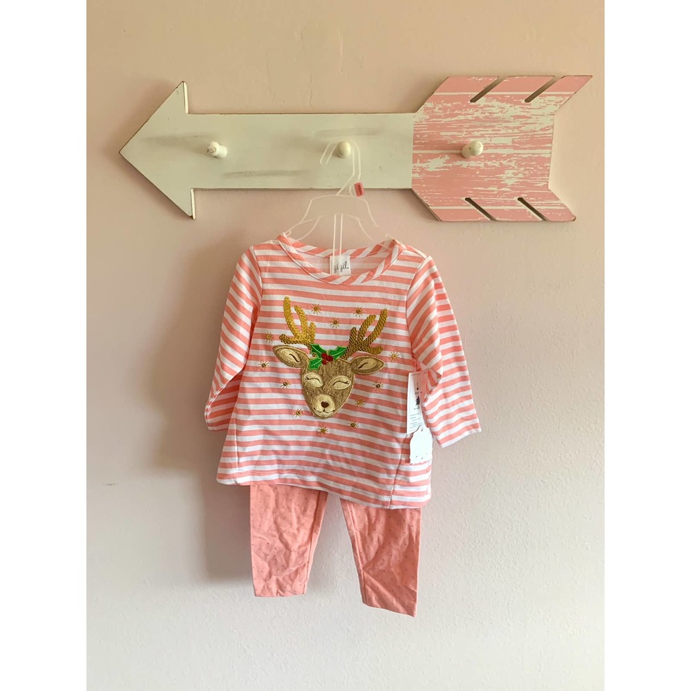 Girl's Pink Christmas Set Size 12M